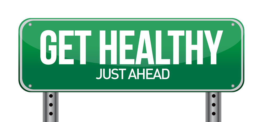 get healthy traffic sign
